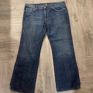 7 For All Man Kind Bootcut Jeans. Size 38.